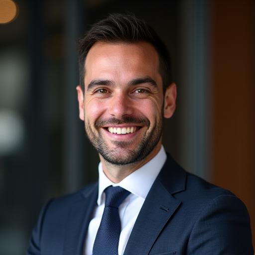 Portretul lui Andrei Popescu, CEO și Fondator, zâmbind și cu un fundal discret de birou modern.